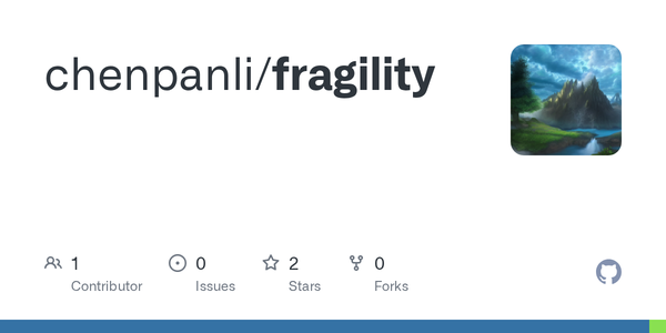 GitHub repository chenpanli/fragility